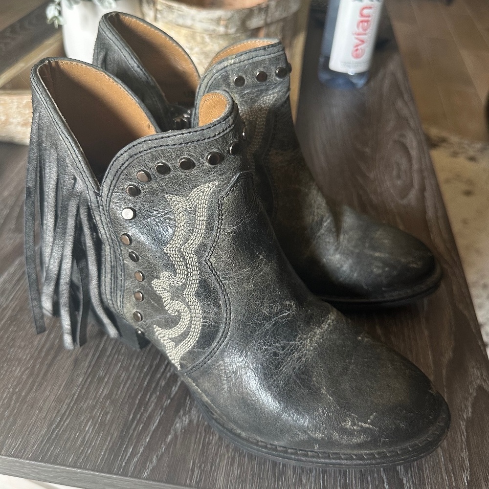 Leather boots